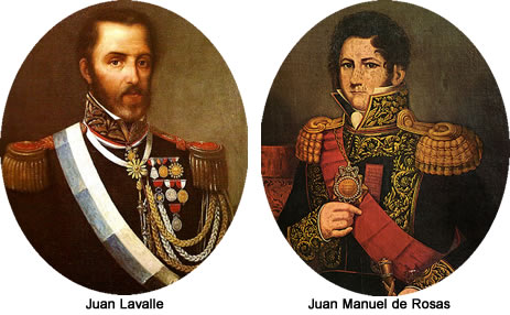 Juan Lavalle y Juan Manuel de Rosas